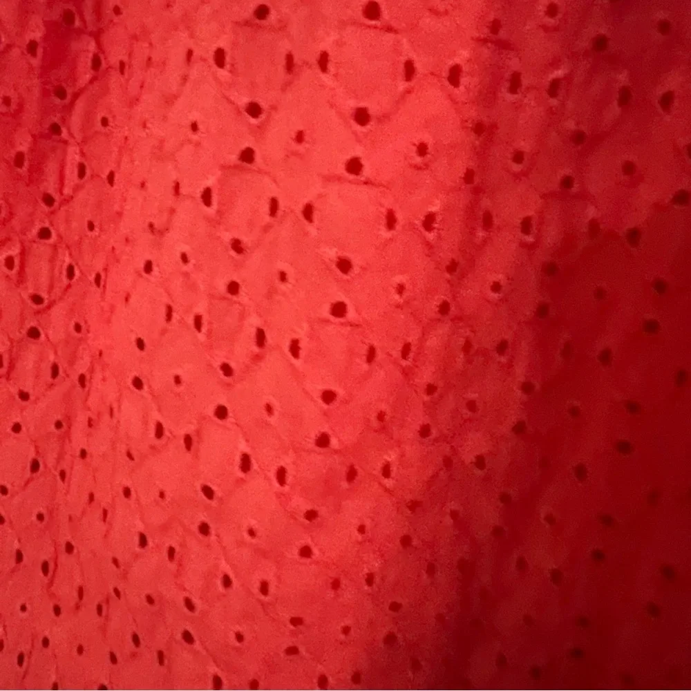 Junior Gaultier Girls Summer Eyelet Cotton Designer Vacation Dress in Orange 14